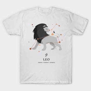 Leo Constellation Zodiac Series T-Shirt